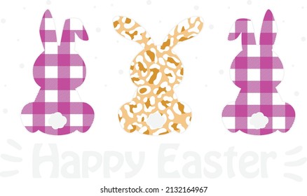 Easter Bunnies With Leopard Print
