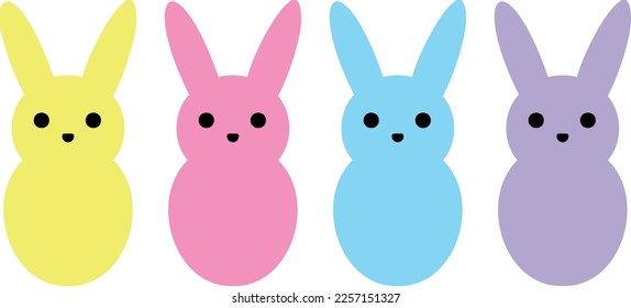 Easter Bunnies Peeps, Easter Bunnies Clipart