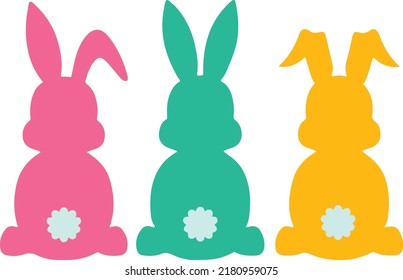 Easter Bunnies, Spring Vector File