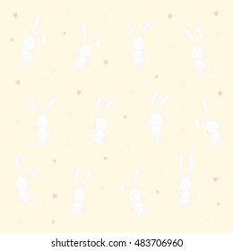 Easter bunnies. Vector illustration