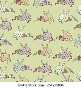 Easter Bunny background pattern design for wallpaper and decoration. 