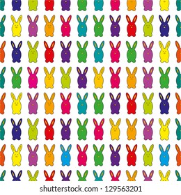 easter bunny background seamless pattern