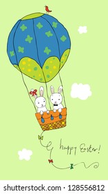 Easter bunny balloon ride
