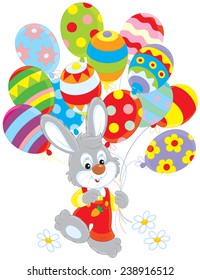 Easter Bunny with balloons