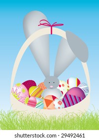 Osterhase im Korb