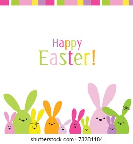 easter bunny. easter card with copy space