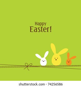 easter bunny. easter card with copy space