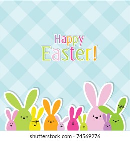 easter bunny. easter card with copy space