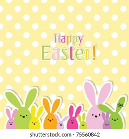 easter bunny. easter card with copy space
