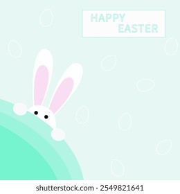 Easter bunny card with eggs