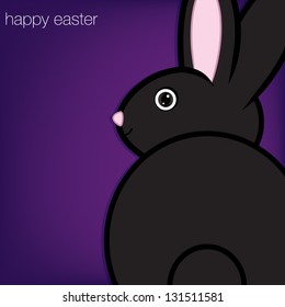 Easter bunny card in vector format.