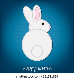 Easter bunny card in vector format.