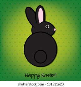 Easter bunny card in vector format.