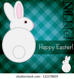 Easter bunny card in vector format.