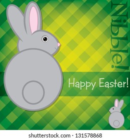 Easter bunny card in vector format.