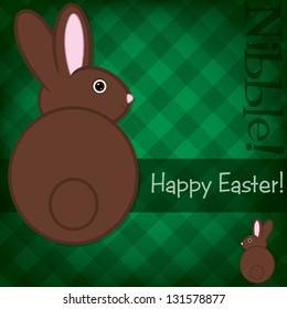 Easter bunny card in vector format.
