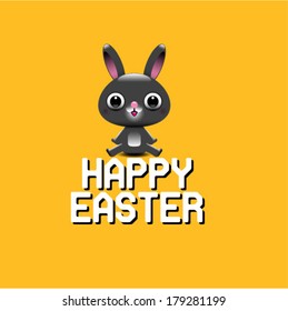 Easter Bunny card in vector format