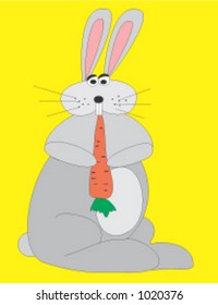 Easter bunny with carrot.