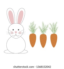 Easter bunny & carrots