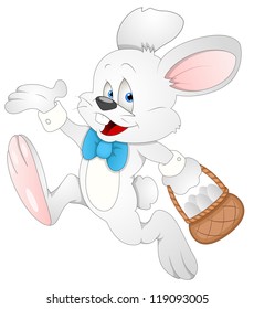 Easter Bunny - Cartoon Character - Vector Illustration