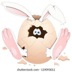 Easter Bunny - Cartoon Character - Vector Illustration