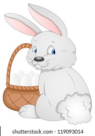 Easter Bunny - Cartoon Character - Vector Illustration