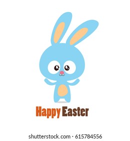 An Easter Bunny celebrating and greeting Easter Day.