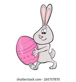 Easter bunny character, vector illustration