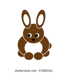 Easter Bunny, chocolate Rabbit, isolated on white background