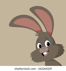 Easter bunny closeup  EPS 10 vector stock illustration