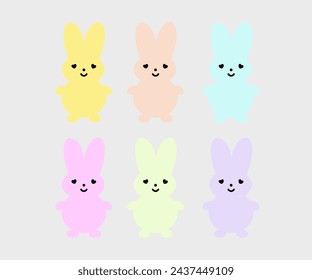  Easter Bunny colorfull vector file