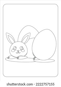 Easter bunny coloring page for kids