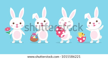 Download Easter Bunny Cute Cartoon Character 4 Stock Vector ...