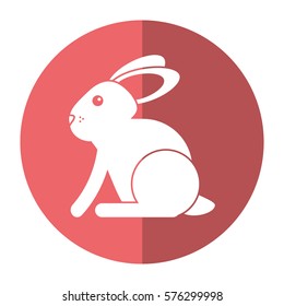 easter bunny cute symbol shadow