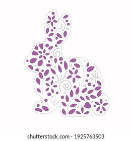 Easter Bunny decoration Postcard illustration