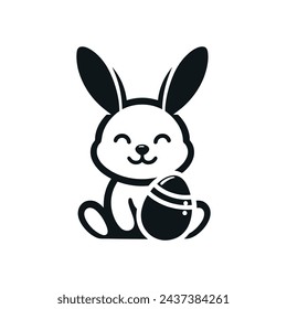 Easter Bunny Delight: Vector Illustration of Easter Rabbit