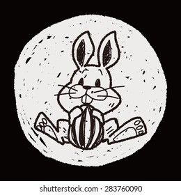 easter bunny doodle