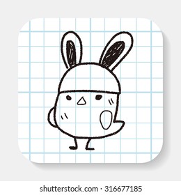 easter bunny doodle
