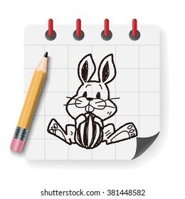 easter bunny doodle