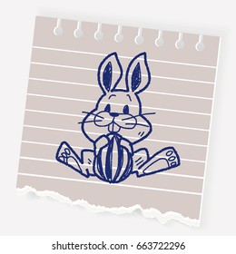 easter bunny doodle