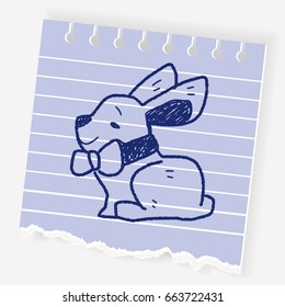 easter bunny doodle