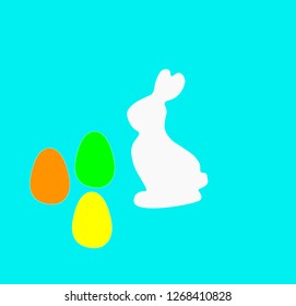 easter bunny. doodle rabbit or easter greeting card