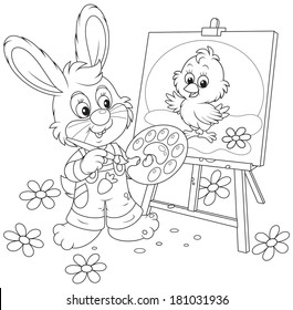 Easter Bunny drawing