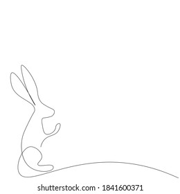 Easter bunny drawing, vector illustration