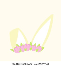 Easter Bunny Ears with Botanical Decoration