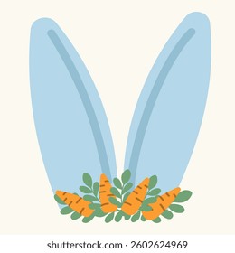 Easter Bunny Ears Decorated with Carrots