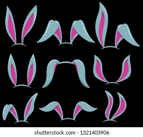Easter bunny ears. Design element for poster, card, banner, flyer. Vector illustration
