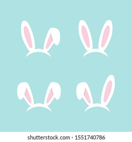 Easter Bunny ears headband. Rabbit ears mask. Vector