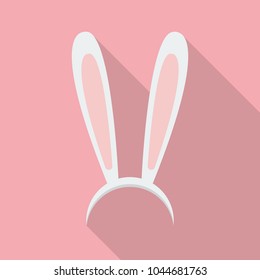 Easter Bunny Ears Mask. Flat Style Vector Illustration