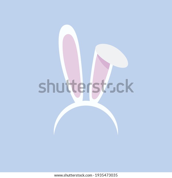 Easter\
bunny ears mask. Flat style vector\
Illustration
